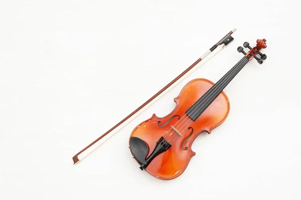 Βιολί Απομονωμένο Λευκό Φόντο Μουσικά Όργανα Εγχόρδων — Φωτογραφία Αρχείου