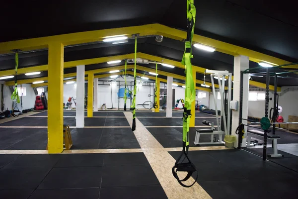 Big Empty Interior Cross Fitness Gym — Stock Photo, Image