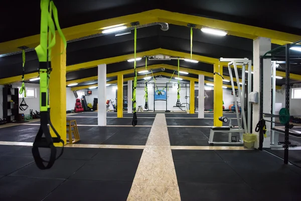 Big Empty Interior Cross Fitness Gym — Stock Photo, Image