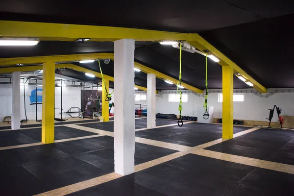 Big Empty Interior Cross Fitness Gym — Stock Photo, Image