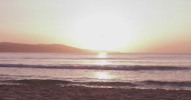 sahne plaj dalgalar doğa gündoğumu yaz sabahı yavaş sakin