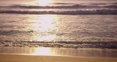 sahne plaj dalgalar doğa gündoğumu yaz sabahı yavaş sakin