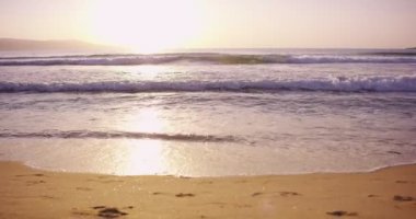 sahne plaj dalgalar doğa gündoğumu yaz sabahı yavaş sakin