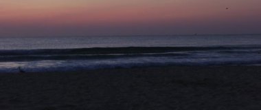 sahne plaj dalgalar doğa gündoğumu yaz sabahı yavaş sakin