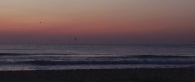 sahne plaj dalgalar doğa gündoğumu yaz sabahı yavaş sakin