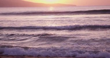 sahne plaj dalgalar doğa gündoğumu yaz sabahı yavaş sakin