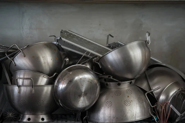 Ristorante Moderno Cucina All Aperto Pentole Decorazione Sfondo — Foto Stock