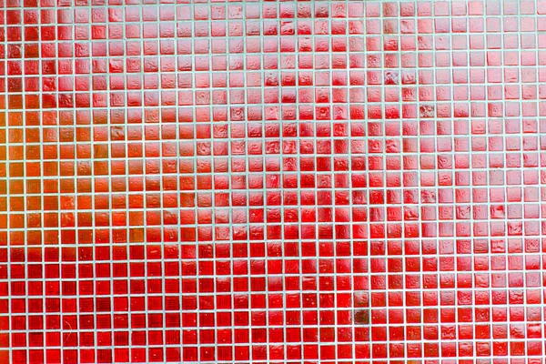 Small Red Tiles Background Mosaic — Stock Photo, Image