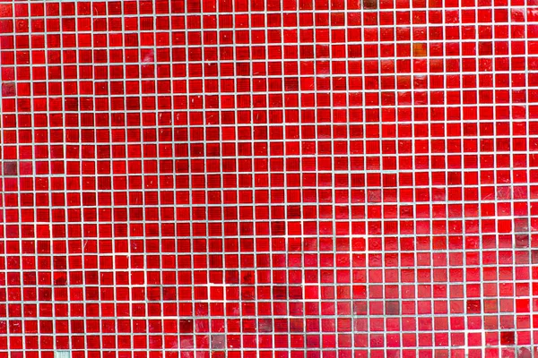 Small Red Tiles Background Mosaic — Stock Photo, Image