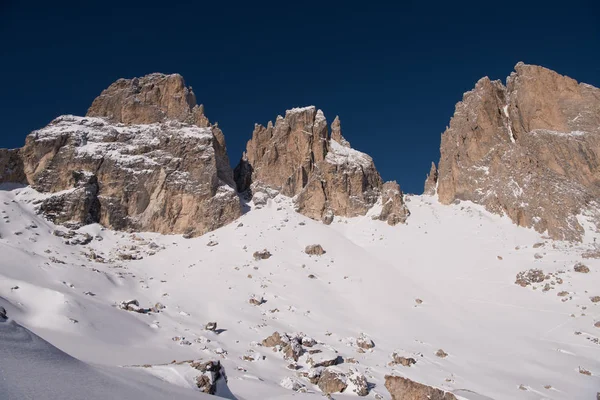 Amanecer Invierno Con Nieve Fresca Las Montañas Los Alpes Mañana —  Fotos de Stock