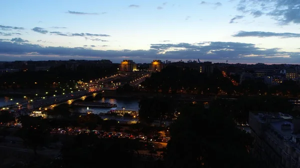 París Francia Julio 2018 Vista Aérea Torre Eiffel Verano Cerca —  Fotos de Stock