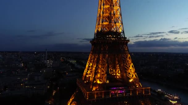 Parigi Francia Luglio 2018 Veduta Aerea Della Torre Eiffel Estate — Video Stock