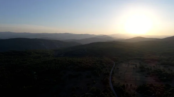 Повітряний Вид Схід Сонця Пейзаж Вишуканій Природі — стокове фото