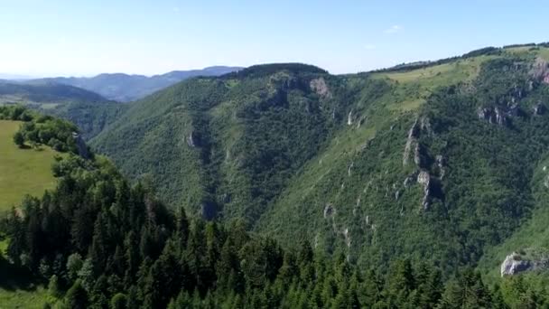 Cachoeira Paisagem Aérea Vista Superior Viajar Cenário Calmo Fundo Câmera — Vídeo de Stock