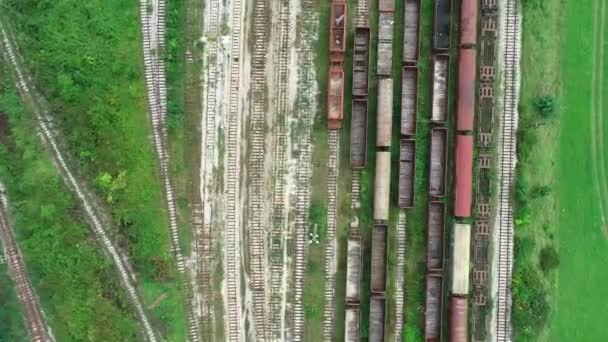 木材工业工厂的空中视野 — 图库视频影像