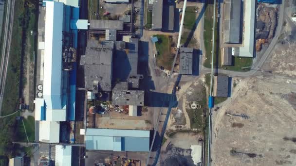 Översta Flygfoto Över Träindustrin Fabrik — Stockvideo