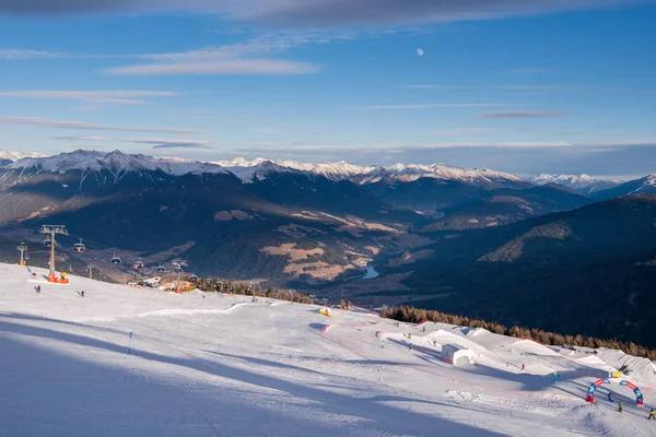 Montagne Invernali Bella Vista Panoramica Alpina Innevato Alpi Europee — Foto Stock