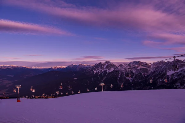 Montañas Invierno Hermosa Vista Panorámica Alpina Nevado Alpes Europeos — Foto de Stock