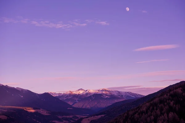 Зимові Гори Красиві Альпійські Панорамний Вид Засніженими Європейських Альп — стокове фото