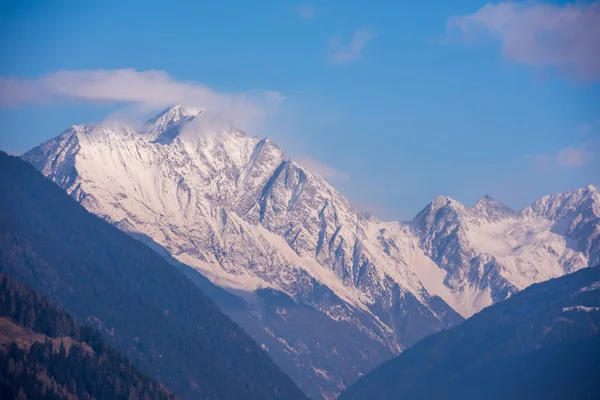 Kış Dağlar Avrupa Alpleri Alp Panoramik Görünüm Kar Maskeli Güzel — Stok fotoğraf