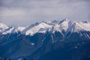 Kış dağlar Avrupa Alpleri alp panoramik görünüm kar maskeli güzel