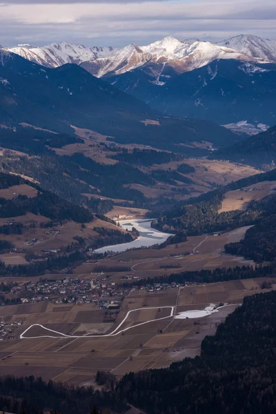 Zimní Hory Krásné Alpské Panoramatický Pohled Sněhu Limitován Evropské Alpy — Stock fotografie zdarma