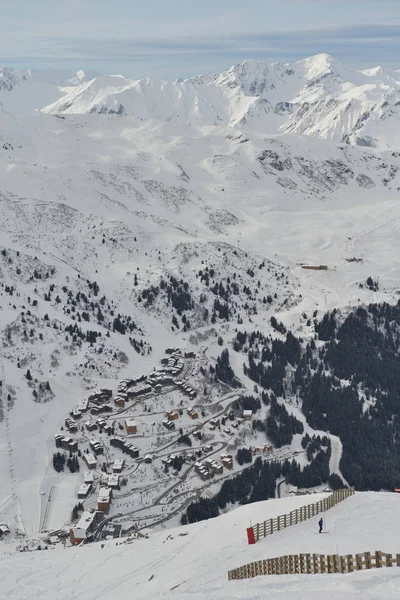 Winter Bergen Mooie Alpine Panoramisch Uitzicht Van Verse Sneeuw Bedekte — Stockfoto