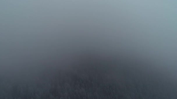 Köy Yolunda Havadan Görünümü Üzerinde Erken Kış — Stok video