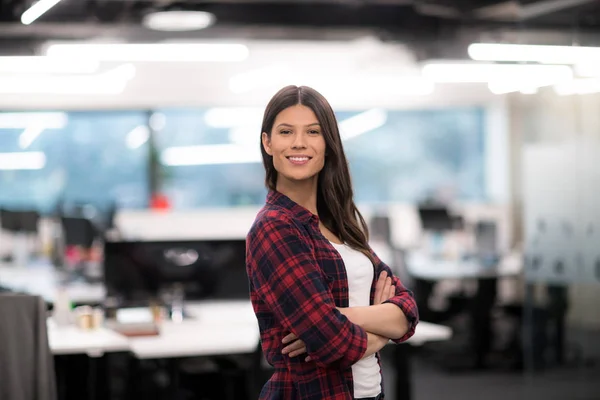 Retrato del desarrollador de software femenino sonriente —  Fotos de Stock