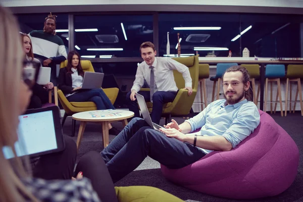 Multiethnic startup business team having meeting — Stock Photo, Image