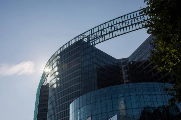 Glass office building in the Brussels — Stock Photo, Image