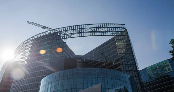 Glass office building in the Brussels — Stock Photo, Image