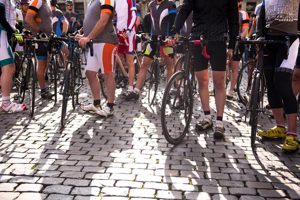 Group of professional cyclists — Stock Photo, Image