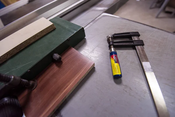 Clamp and ruler tools — Stock Photo, Image