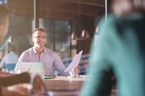 Young business team on meeting at office — 스톡 사진