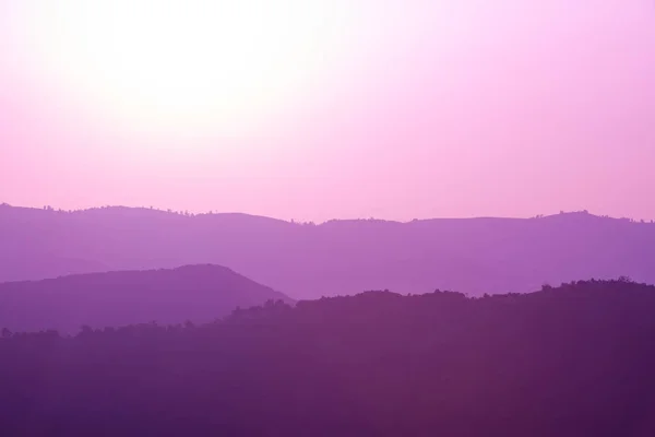 Ultra violeta púrpura paisaje de verano —  Fotos de Stock