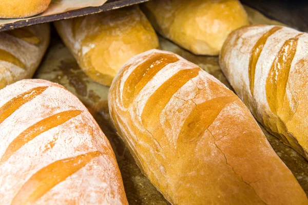 Boulangerie de pain production alimentaire avec des produits frais — Photo