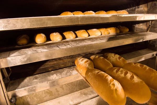 Pečený chleba v pekárně — Stock fotografie