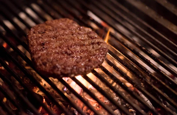 Delicious grilled meat on barbecue — Stock Photo, Image