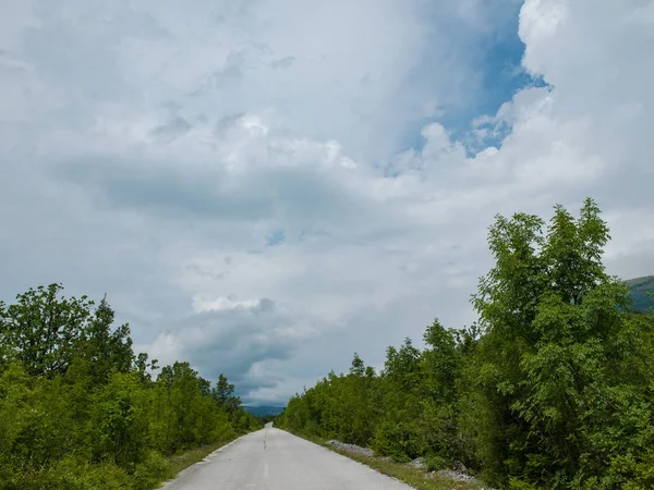 Platteland weg — Stockfoto