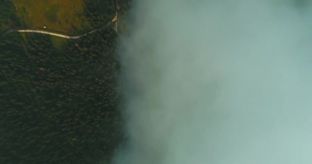 Antennenflug Über Wolken Mit Blauem Himmel Hintergrund Einem Schönen Sonnigen — Stockvideo