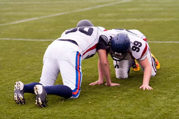 Professional american football players training — Stock Photo, Image