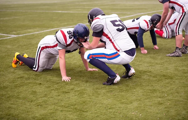 Professional american football players training — Stock Photo, Image