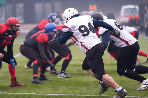 Training match of professional american football players — Stock Photo, Image