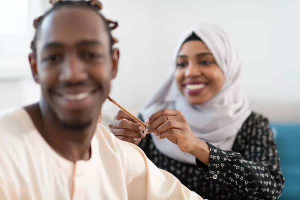 Afrikanskt par muslim — Stockfoto