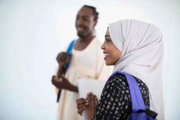 Grupp glada afrikanska studenter — Stockfoto