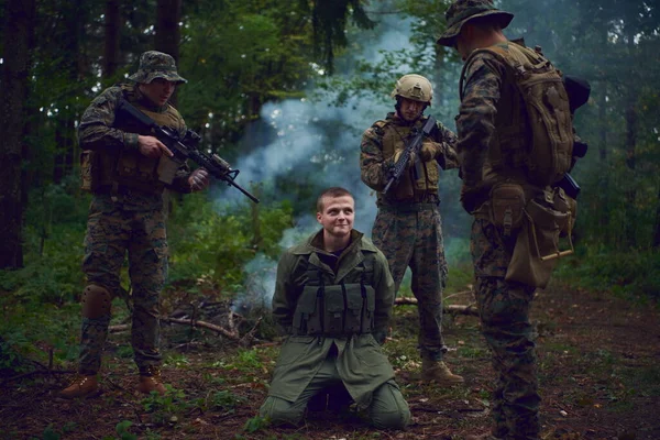 Soldaten Kader Wurde Bei Lebendigem Leib Terroristen Gefangen Genommen Und — Stockfoto