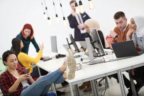 Vida Cotidiana Coworking Startup Espaço Negócios Criativos — Fotografia de Stock