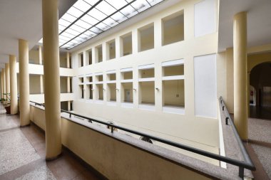 boş üniversite kolaj okulu lobisi Coronavirus zamanında okula geri döndü