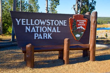 Yellowstone Millî Parkı işaret Kuzey girişi, ABD